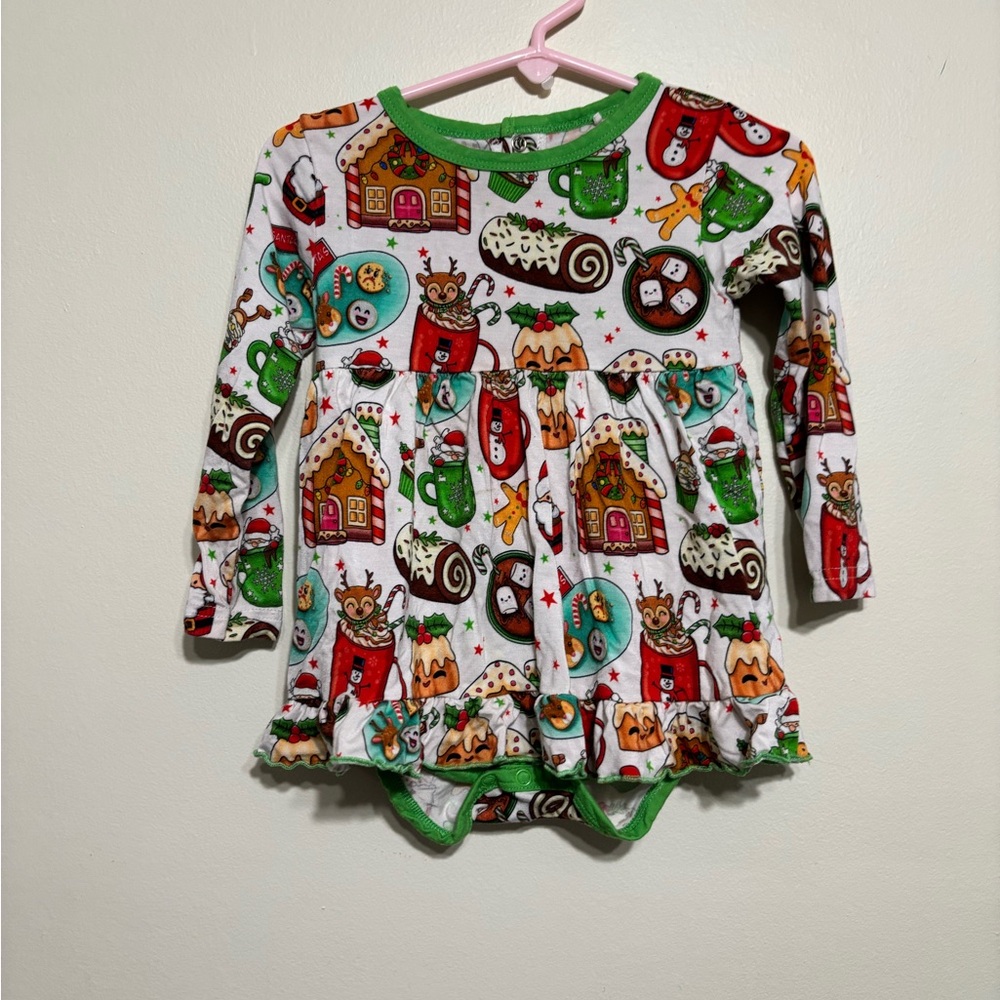 Bamboo Festive Holiday Twirl Dress Toddler Size 18/24 Months